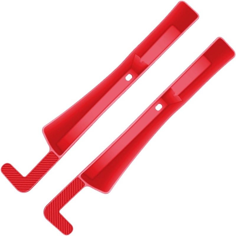 Tioollev 2PCS Car Seat Gap Filler, Automotive Seat Organizer Fill The Gap Between Seat and Console, Universal Car Storage Box Inserts Fill The Gap Between Seat &Console for Coins Wallets Keys (Red) - Image 1